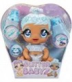 MGAS Glitter BABYZ Boneca de floco de neve de janeiro com 3 mudanças mágicas de cor, cabelo azul, roupa de flocos de neve de inv