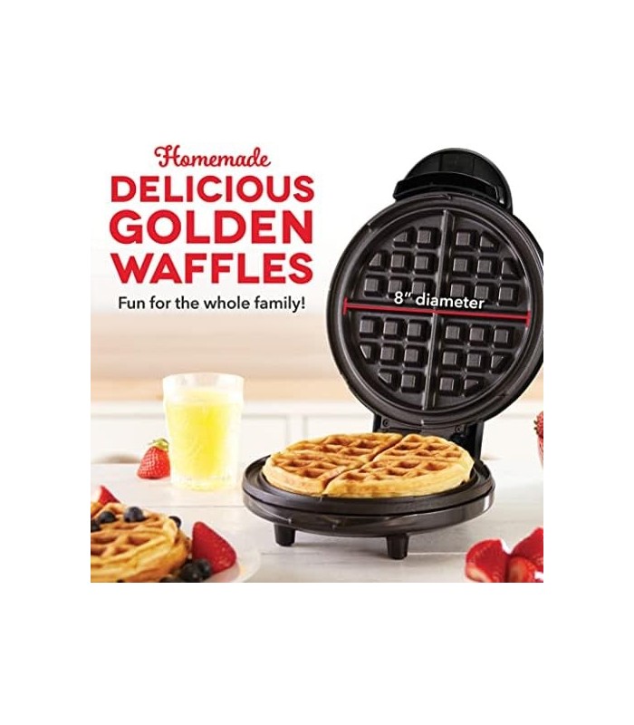 DASH Express 8 Waffle Maker para Waffles, Paninis, Hash Browns + outros cafés da manhã, almoços ou lanches, com superfícies de