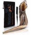 Shofar de Israel 14 - 16: KOSHER SEM ODOR Shofar Chifre de Carneiro | Bocal suave para sopro fácil | Inclui bolsa de veludo, esc