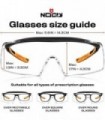 Óculos de segurança NoCry que se ajustam aos seus óculos graduados. Lentes envolventes transparentes anti-riscos, proteção UV400