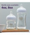 Mamadeira de vidro natural Philips AVENT com mamilo de resposta natural, transparente, 8 onças, 4 unidades,