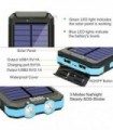 ERRBBIC Solar Power Bank Carregador Portátil 20000mAh Carregador de Backup de Bateria À Prova Dø Água Carregador de Painel Solar