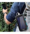 ERRBBIC Solar Power Bank Carregador Portátil 20000mAh Carregador de Backup de Bateria À Prova Dø Água Carregador de Painel Solar