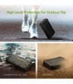 X-DRAGON Solar Power Bank 24000mAh Bateria externa Carregador portátil, saída dupla de 5V USB, bússola dupla integrada, carregam