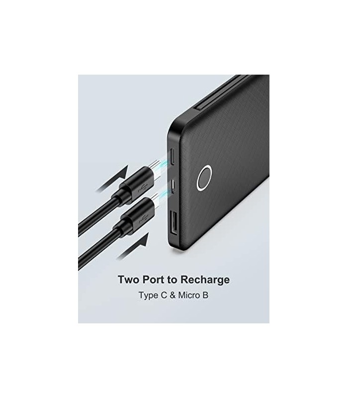 6000mah Ultra Slim Cabos embutidos Power Bank, Tamanho do cartão Cabos USB C integrados Bateria Carregador portátil para telefon