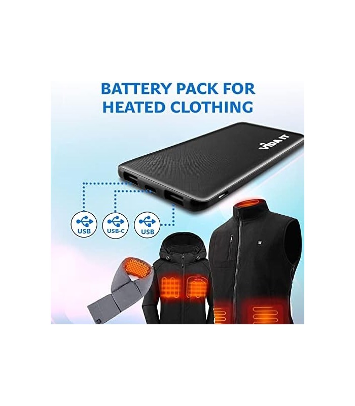 Vida IT Slim 5V 2A Power Bank para Colete Aquecido Recarregável Jaqueta Aquecida Bateria Tamanho de Bolso Fino 5000mAh Carregado
