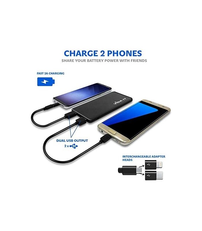 Vida IT Slim 5V 2A Power Bank para Colete Aquecido Recarregável Jaqueta Aquecida Bateria Tamanho de Bolso Fino 5000mAh Carregado