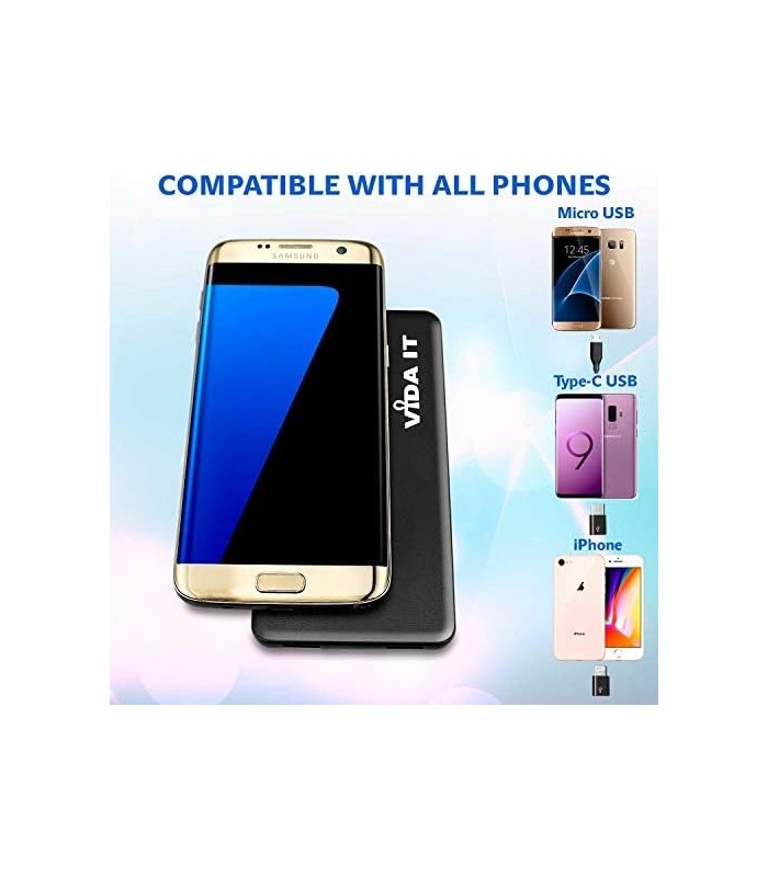 Vida IT Slim 5V 2A Power Bank para Colete Aquecido Recarregável Jaqueta Aquecida Bateria Tamanho de Bolso Fino 5000mAh Carregado