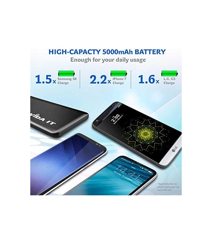 Vida IT Slim 5V 2A Power Bank para Colete Aquecido Recarregável Jaqueta Aquecida Bateria Tamanho de Bolso Fino 5000mAh Carregado