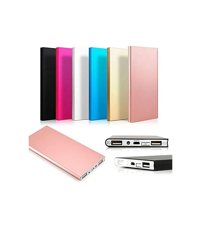 KaruSale Ultra Thin 20000mAh Carregador de Bateria Externo Portátil Power Bank para Celular (Rose Gold)