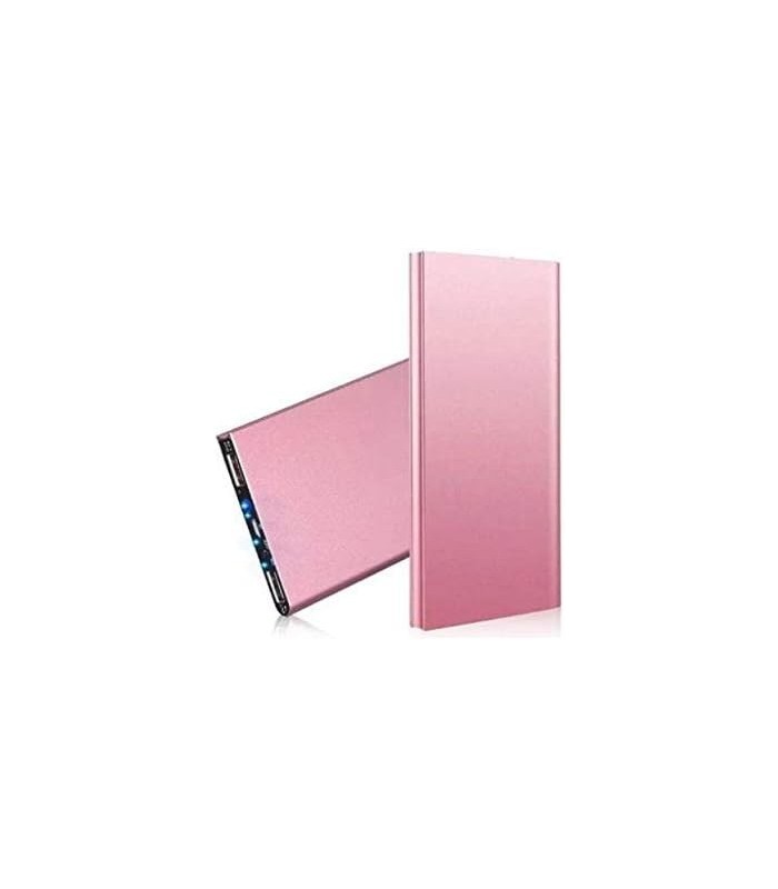 KaruSale Ultra Thin 20000mAh Carregador de Bateria Externo Portátil Power Bank para Celular (Rose Gold)
