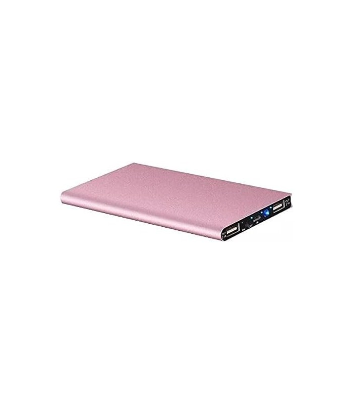 KaruSale Ultra Thin 20000mAh Carregador de Bateria Externo Portátil Power Bank para Celular (Rose Gold)