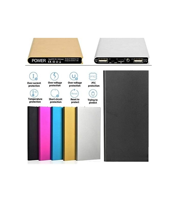 KaruSale Ultra Thin 20000mAh Carregador de Bateria Externo Portátil Power Bank para Celular (Rose Gold)