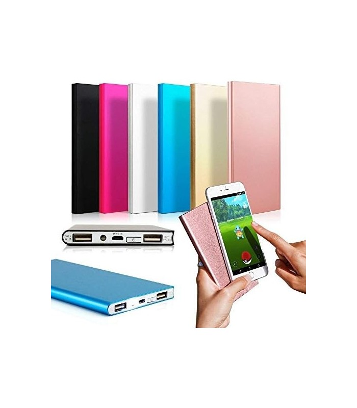 KaruSale Ultra Thin 20000mAh Carregador de Bateria Externo Portátil Power Bank para Celular (Rose Gold)