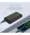 Carregador portátil, KEYMOX 20000mAh Power Bank com tecnologia Quick Charge 3.0 e fornecimento de energia USB-C de 18 W, bateria