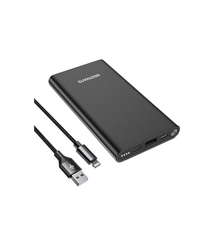 PD 3.0 18W Carregamento rápido Power Bank QC Carregador portátil Velocidade 10000mAh Bateria de backup USB-C rápida Compatível c
