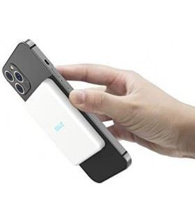 oisle Magnético Sem Fio Mini Power Bank Power Core Carregador Portátil para max-White