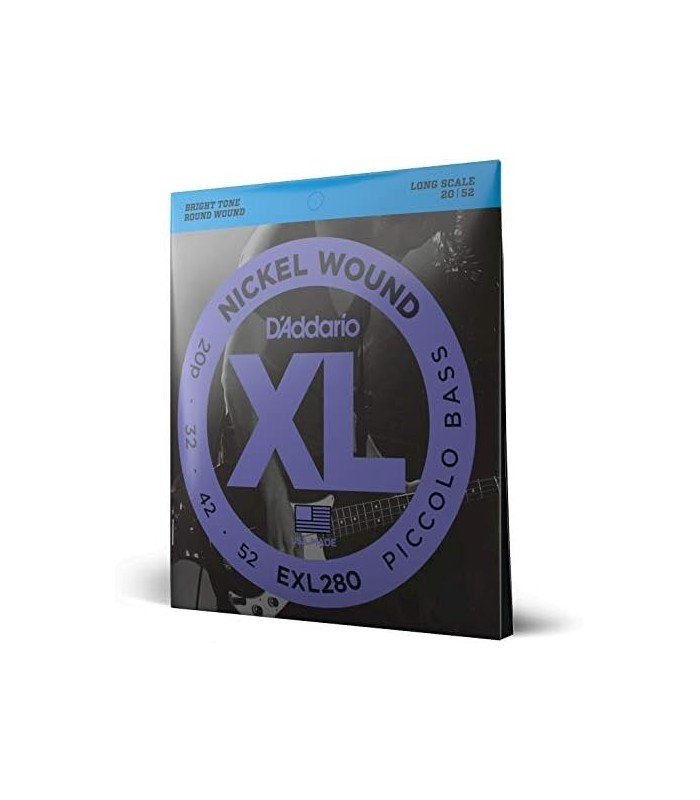 Cordas de baixo DAddario - Cordas de baixo de níquel XL - EXL280 - Entonação perfeita, Sensação consistente, Durabilidade podero