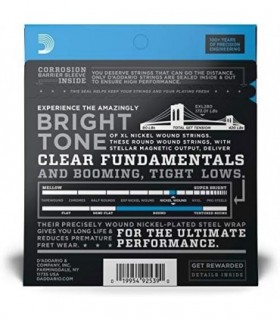 Cordas de baixo DAddario - Cordas de baixo de níquel XL - EXL280 - Entonação perfeita, Sensação consistente, Durabilidade podero