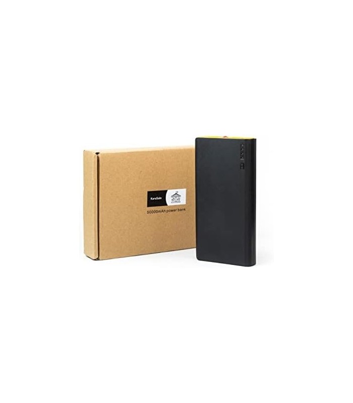 KaruSale 4 USB 50000mAh Power Bank LED Carregador de bateria de backup externo para telefone (laranja)