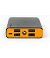 KaruSale 4 USB 50000mAh Power Bank LED Carregador de bateria de backup externo para telefone (laranja)