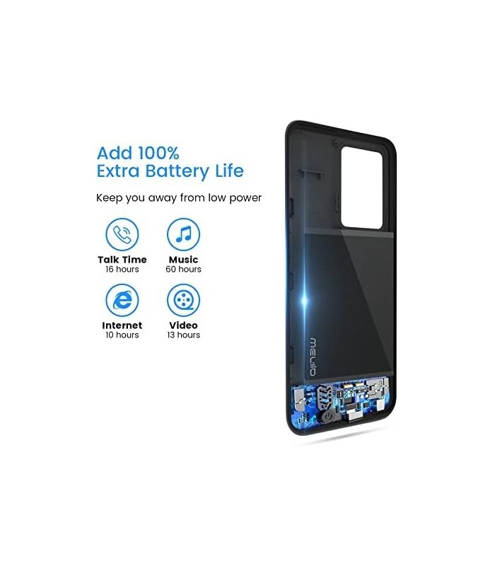 Estojo para Bateria Galaxy S21 Plus, Estojo de Carregamento de Bateria Recarregável de 5000mAh para Samsung Galaxy S21 Plus 6.7,