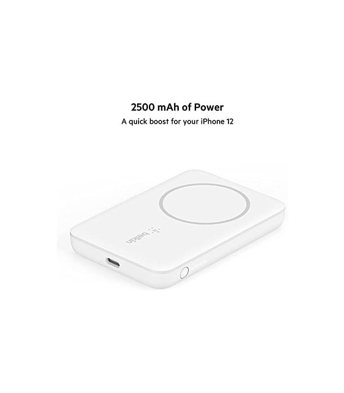 Belkin Wireless Power Bank compatível com carregamento sem fio de 7,5 W - banco de carregamento magnético portátil - compatível