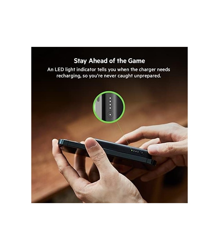 Belkin Wireless Power Bank compatível com carregamento sem fio de 7,5 W - banco de carregamento magnético portátil - compatível