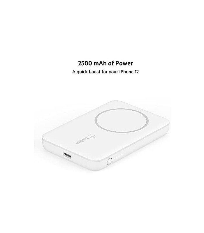 Belkin Wireless Power Bank compatível com carregamento sem fio de 7,5 W - banco de carregamento magnético portátil - compatível