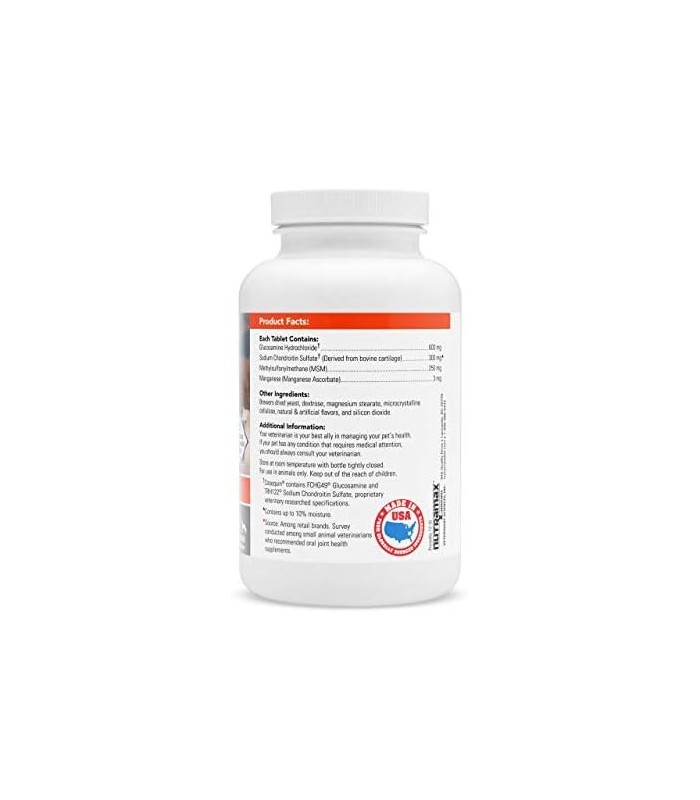 Nutramax Cosequin Suplemento para saúde das articulações de força máxima para cães - Com glucosamina, condroitina e MSM, 132 com