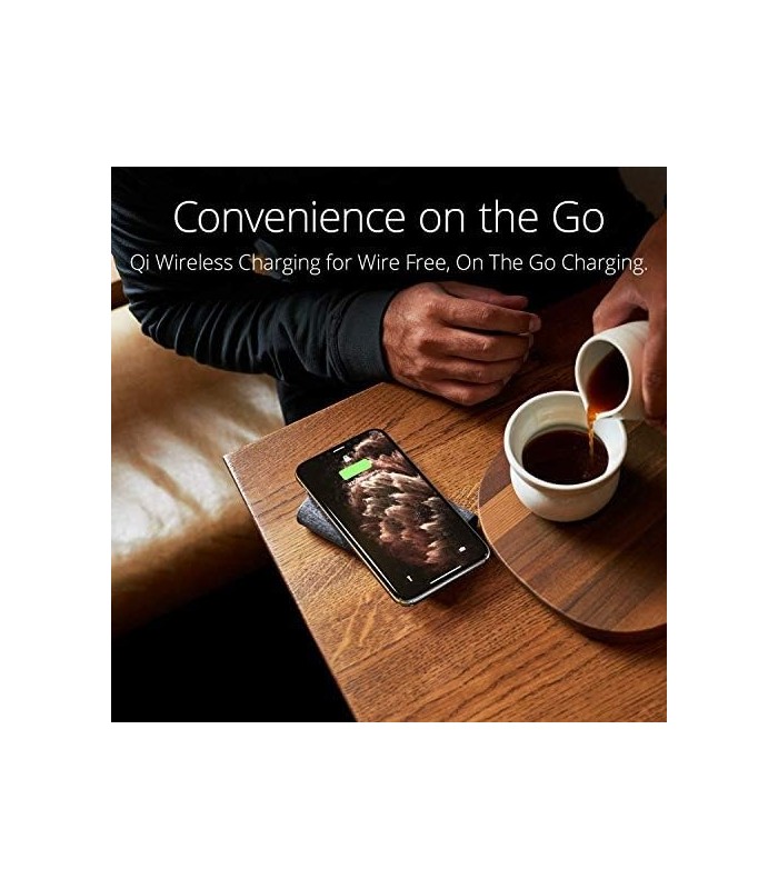 iOttie iON Wireless Go Power Bank Carregador Portátil | Carregamento sem fio Qi 10000mAH || Cinzas