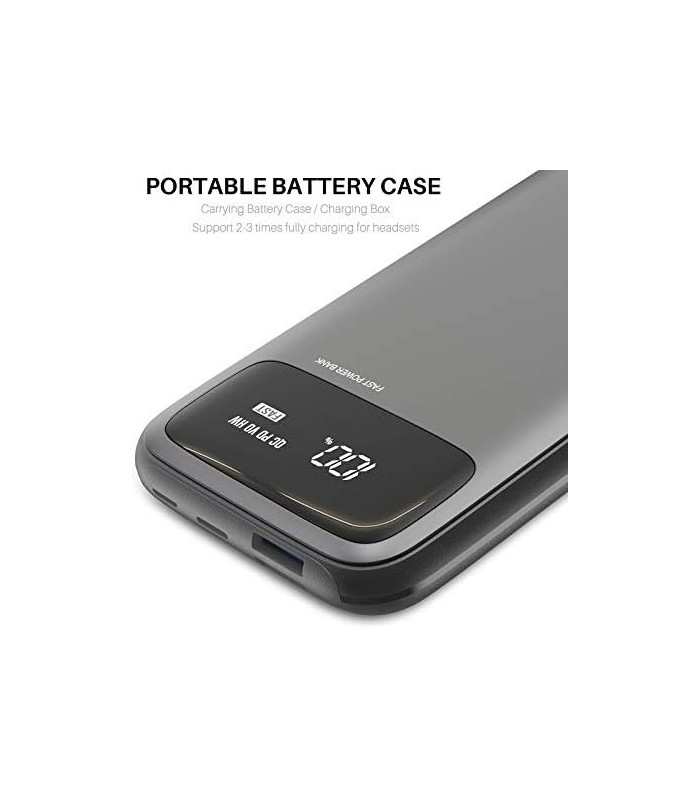 TOZO PB2 PD Power Bank de carregamento rápido 20000mAh com visor visível Carregador portátil 18W Bateria com portas de entrada d