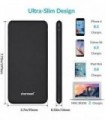 Charmast Power Delivery Power Bank 26800mAh, PD Power Bank, 18W USB C Carregador Portátil Carregamento Rápido 3.0 Bateria Compat