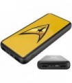 Carregador de telefone Star Trek | Banco de energia compacto de 10.000 mAh com logotipo de comando TOS, 3 saídas USB, 2.1A e 1A,