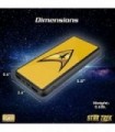 Carregador de telefone Star Trek | Banco de energia compacto de 10.000 mAh com logotipo de comando TOS, 3 saídas USB, 2.1A e 1A,