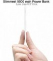 Attom Tech Triple USB Outputs Super Slim Power Bank Ultra Thin, 5000mAh Mini Carregador Portátil Bateria de Telefone Externo Tom