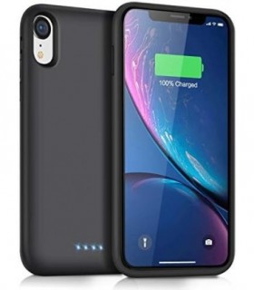 Capa de Bateria QTshine para iPhone XR, Mais Recente [6800mAh] Capa Protetora de Carregamento Portátil Recarregável Estendida Ba