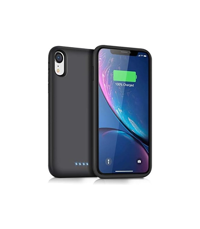 Capa de Bateria QTshine para iPhone XR, Mais Recente [6800mAh] Capa Protetora de Carregamento Portátil Recarregável Estendida Ba