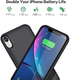 Capa de Bateria QTshine para iPhone XR, Mais Recente [6800mAh] Capa Protetora de Carregamento Portátil Recarregável Estendida Ba
