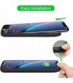 Capa de Bateria QTshine para iPhone XR, Mais Recente [6800mAh] Capa Protetora de Carregamento Portátil Recarregável Estendida Ba