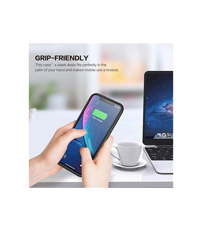 Capa de Bateria QTshine para iPhone XR, Mais Recente [6800mAh] Capa Protetora de Carregamento Portátil Recarregável Estendida Ba
