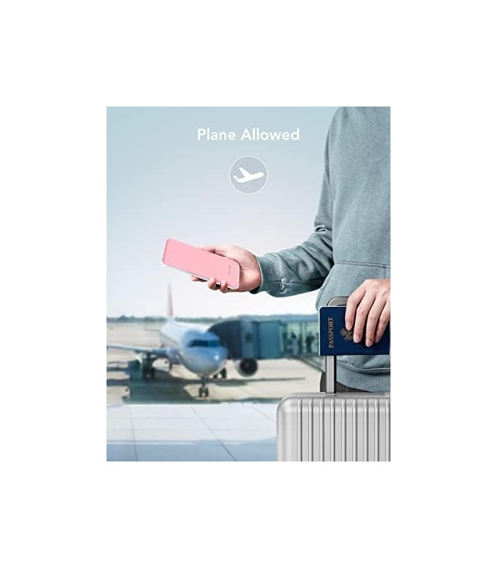 Charmast USB C Power Bank, Carregador Portátil de 26800mAh USB C, Slim Thin 3A Bateria Tipo C com 3 Entradas e 4 Saídas Compatív