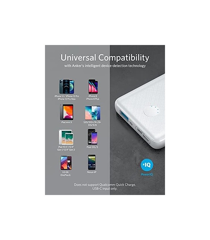 Carregador Portátil Anker, 313 Power Bank (PowerCore Slim 10K) Bateria de 10.000 mAh com Tecnologia de Carregamento PowerIQ e US
