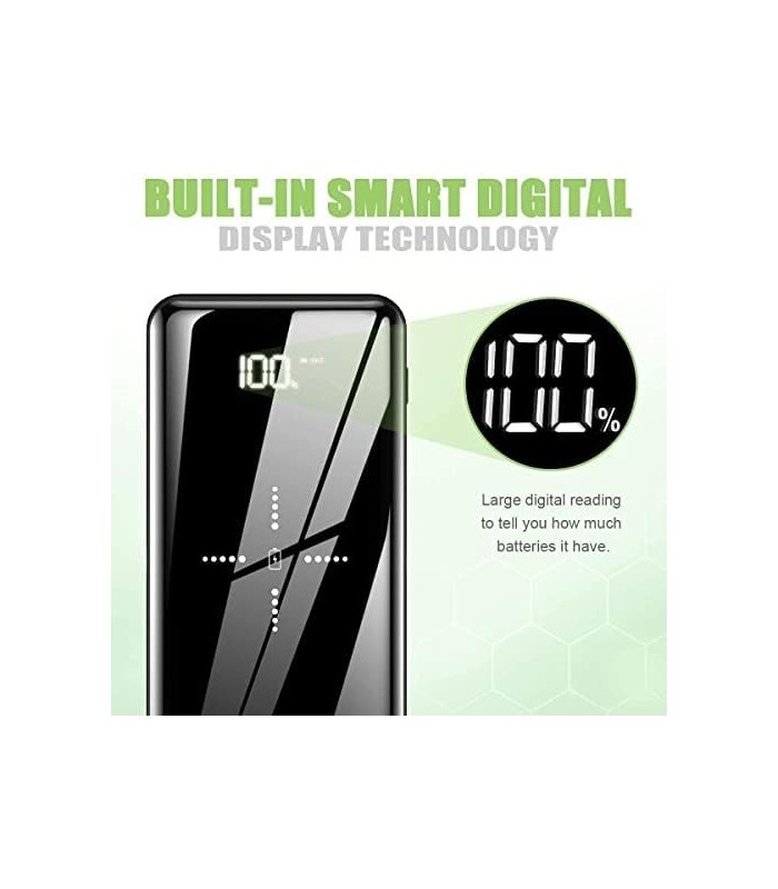 Carregador Portátil Gnceei, 25000mAh Wireless Power Bank Carregamento Rápido USB-C com 3 Saídas e 2 Entradas, Bateria Externa de