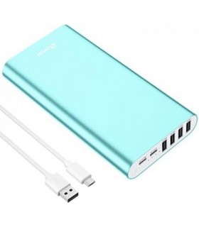 Carregador Portátil BONAI 20000mAh Banco de Potência 2.0A Max Input 4 USB Output, Alumínio Polímero Bateria Externa para Road Tr