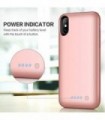 Capa de Bateria QTshine para iPhone Mais Recente [6500mAh] Capa Protetora de Carregamento Portátil Pacote de Bateria Estendida R