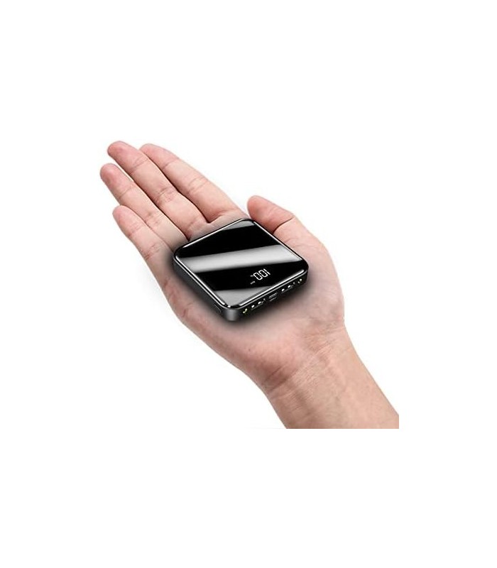 OYEALEX Power Bank, Carregador Portátil 10000mAh Power Bank com LED Dual USB Ports Saída 2.1A e Entrada 2A, Mini Bateria Externa