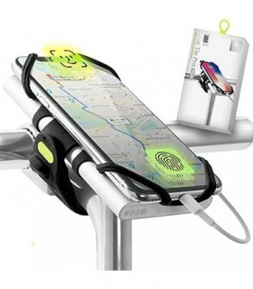 Bone Collection Telefone 2 em 1 e Power Bank (não incl.) Suporte para haste, suporte para telefone de bicicleta compatível com F