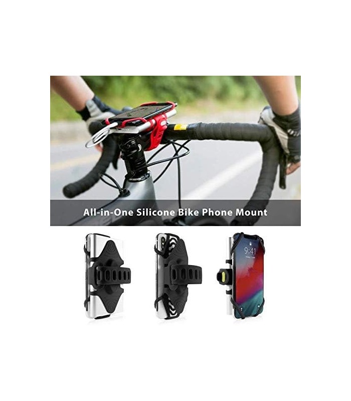 Bone Collection Telefone 2 em 1 e Power Bank (não incl.) Suporte para haste, suporte para telefone de bicicleta compatível com F