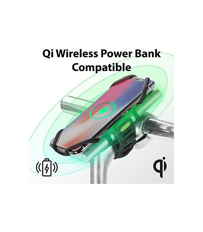 Bone Collection Telefone 2 em 1 e Power Bank (não incl.) Suporte para haste, suporte para telefone de bicicleta compatível com F